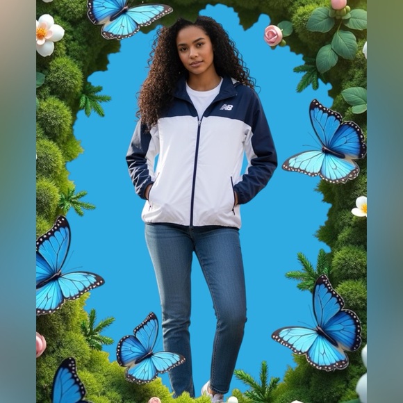 New Balance Women's Navy and White Jacket new without tags - Picture 3 of 10